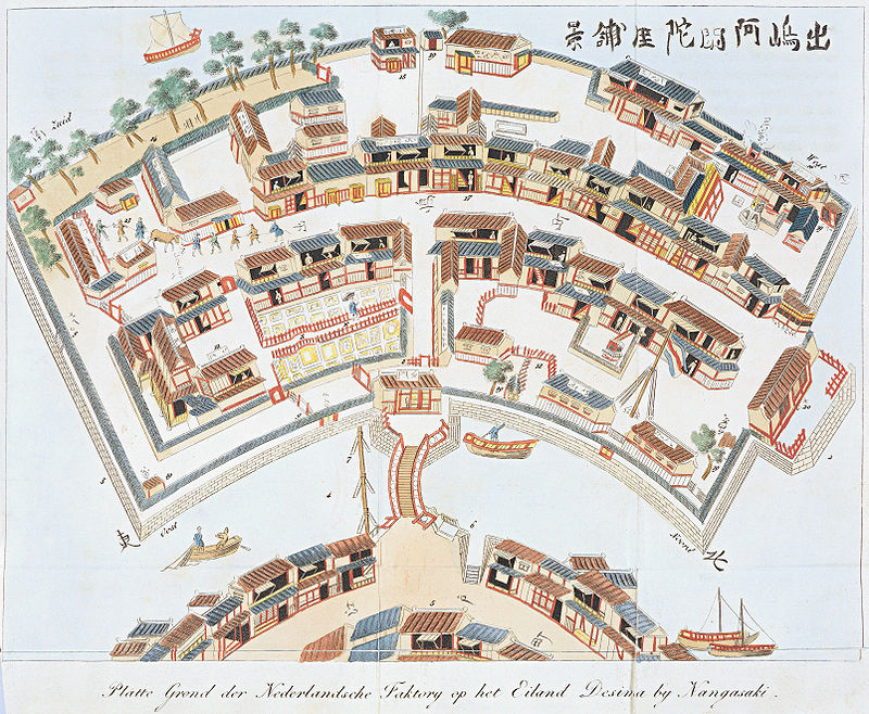 An illustration of Dejima island