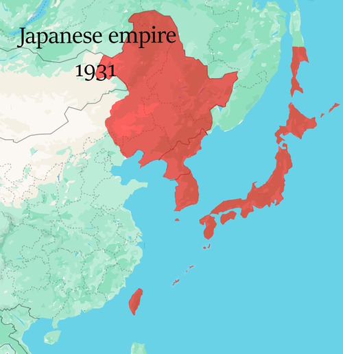Map of the Japanese empire in 1931