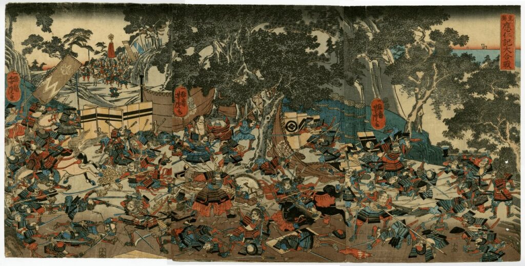 The Eastern and Western armies clash at the Ōnin war