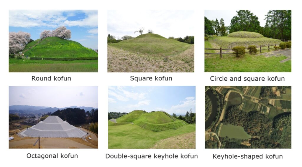 Examples of various types of kofun