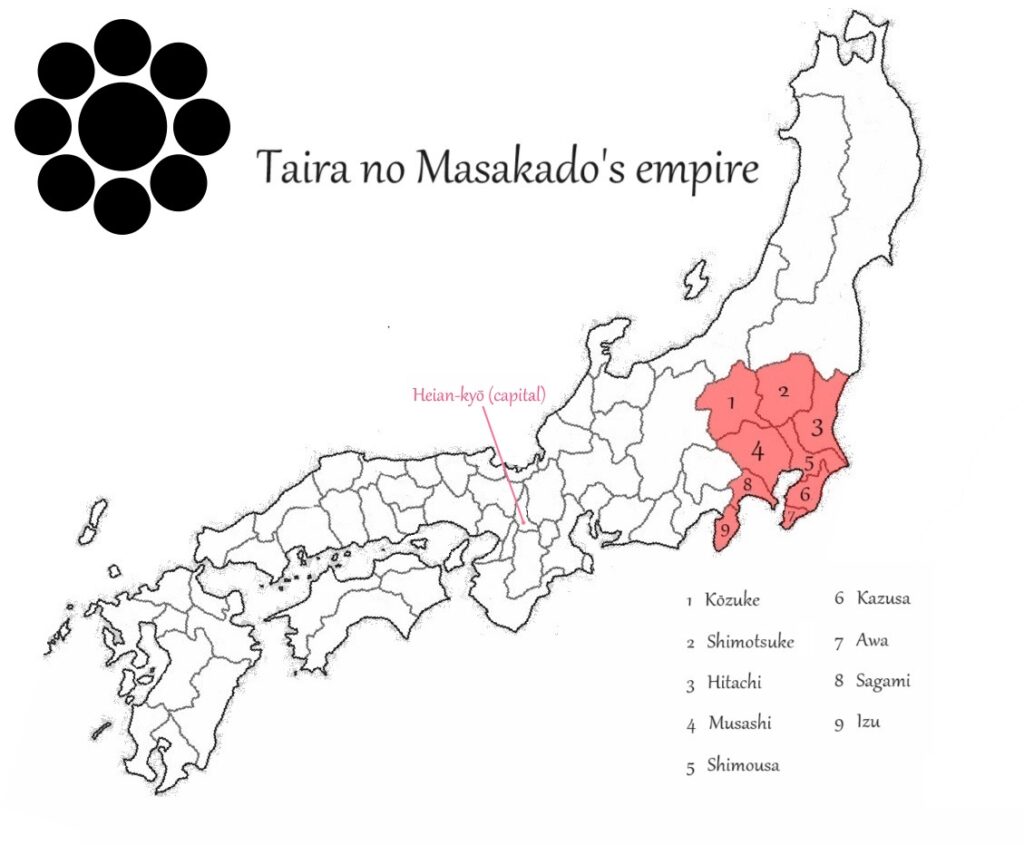 Map of Masakado's territory