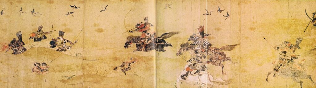 Yoshiie figures out the ambush after watching the behavioral patterns of the wild geese